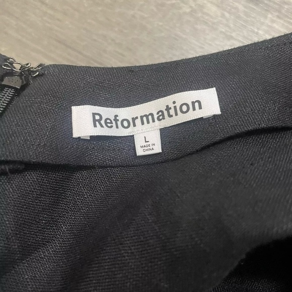 REFORMATION Selia open-back 100% linen maxi dress Sz L NWT - Picture 3 of 8